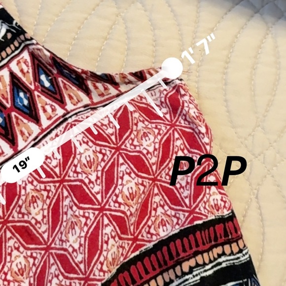 β€οΈβπ₯beachlunchlounge Red and Blue Patterned Mini Dress - Picture 7 of 7